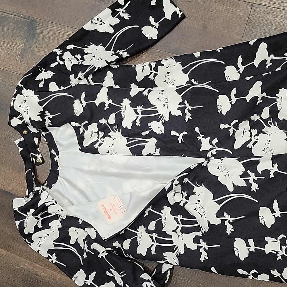Kate Spade Florence Broadhurst silk bow detail open Floral Dress 4 - Picture 7 of 16